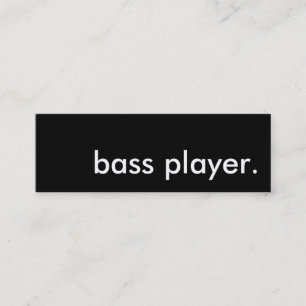 basspeler. mini visitekaartje