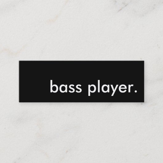 basspeler. mini visitekaartje (Voorkant)