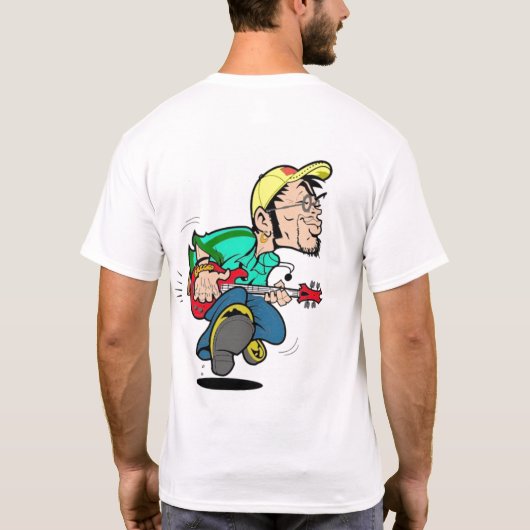 basspeler t-shirt (Achterkant)