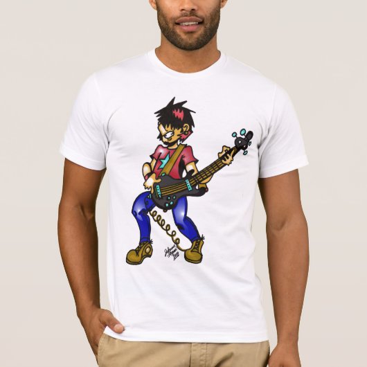 basspeler t-shirt (Voorkant)
