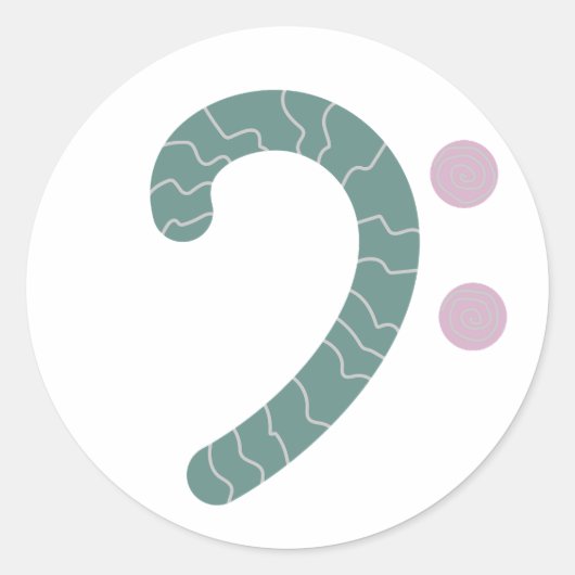basspleet groen ronde sticker (Voorkant)