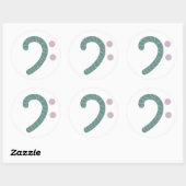 basspleet groen ronde sticker (Vel)