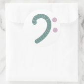 basspleet groen ronde sticker (Tas)