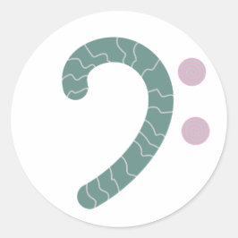 basspleet groen ronde sticker