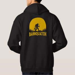 Bassquatch Bigfoot Sasquatch Volle Maan Gevist Hoodie