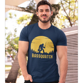 Bassquatch Funny Big foot T-shirt