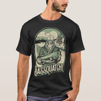 Bassquatch! Funny Bigfoot Sasquatch&amp; Bass Fis T-shirt