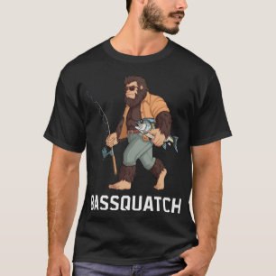 Bassquatch vissen! Grappige Bigfoot visser O T-shirt