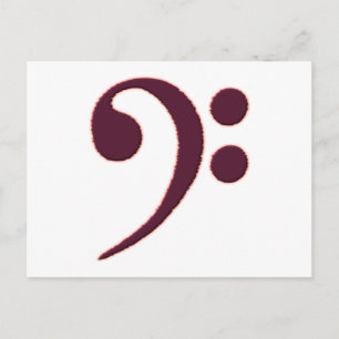 Bassschlüssel bass clef briefkaart