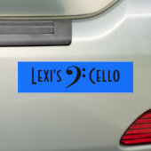 basssleutel, Lexi's cello Bumpersticker (Op auto)