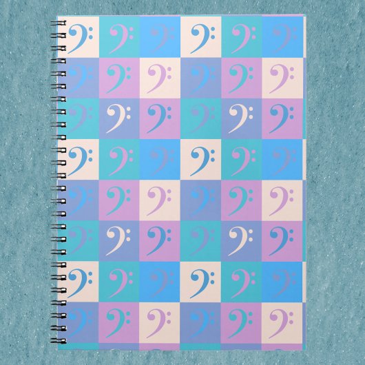 Basssleutelpatroon Pastel Notitieboek
