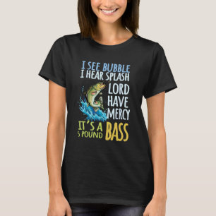 Bassvissen Hengelsport Zwarte Baars Vis T-shirt