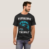Bassvissen Ik ben verslaafd T-shirt (Voorkant volledig)