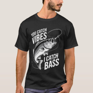 Bassvissen Je Vang Vibes, Ik Vang Baars Grafisch T-shirt