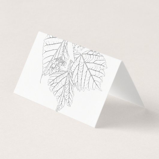 Basswood Leaves Card Kaart (Voorkant)
