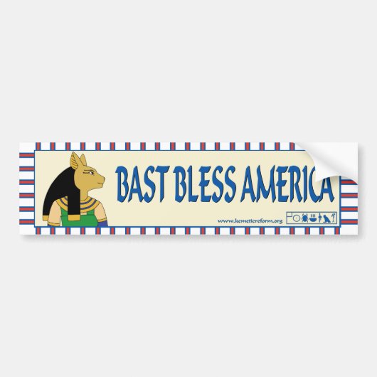 Bast Bless America bumper sticker (Voorkant)