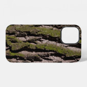 Bast eik mos stam hout iPhone hoesje (Achterkant horizontaal)