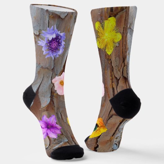 Bast en Bloemen Sokken (Gebogen)