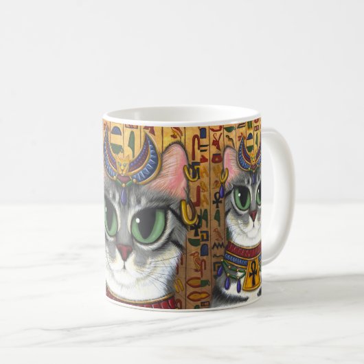 Bast Goddess Bastet Egyptian Cat Art Mok (Voorkant rechts)