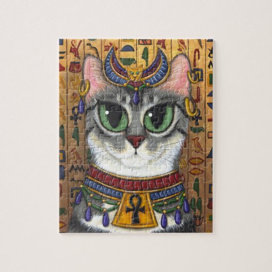 Bast Goddess Cat Egyptian Bastet Art Puzzle Legpuzzel (Verticaal)