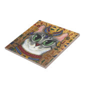 Bast Goddess Cat Egyptian Bastet Art Tile Tegeltje (Zijkant)
