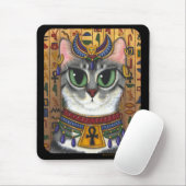 Bast Goddess, Egyptische bastetkat Mousepad Muismat (Met muis)