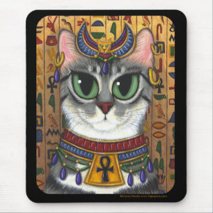 Bast Goddess, Egyptische bastetkat Mousepad Muismat