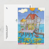 Bast op het water briefkaart (Voorkant / Achterkant)