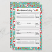 Bastabel voor Cute Red- en Blue-kerstpatroonbakken (Voorkant / Achterkant)