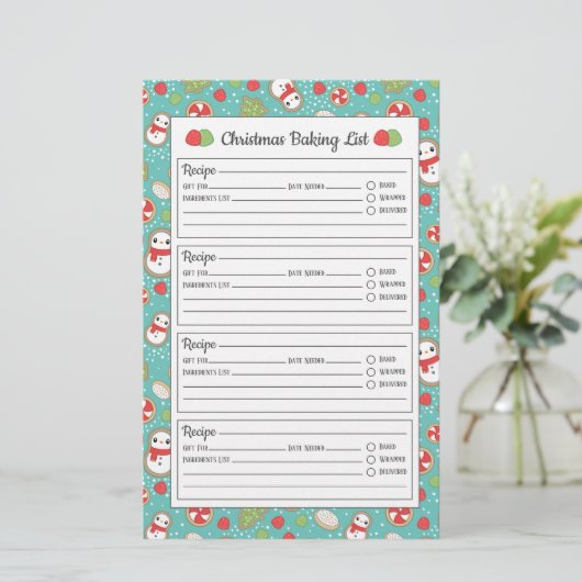 Bastabel voor Cute Red- en Blue-kerstpatroonbakken (Staand voorkant)