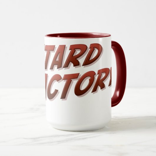 Bastard Factory Logo Mok - Rood (Voorkant rechts)