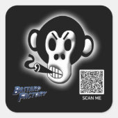 Bastard Factory Logo QR Code Stickers (Voorkant)