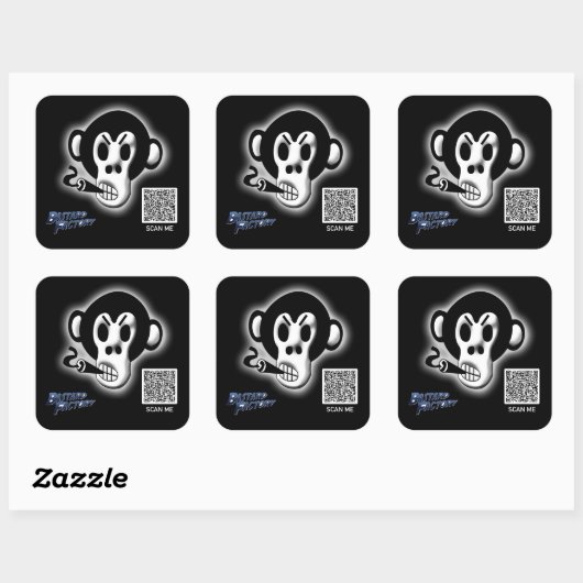 Bastard Factory Logo QR Code Stickers (Vel)
