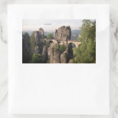 Bastei Bridge in Duitsland rechthoek sticker (Tas)