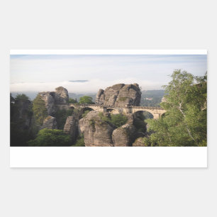 Bastei Bridge in Duitsland rechthoeksticker Rechthoekige Sticker