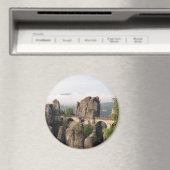 Bastei Bridge in Duitsland ronde magneet (Insitu (Vaatwasser))