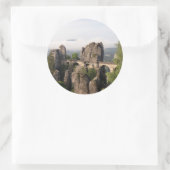 Bastei Bridge in Duitsland ronde sticker (Tas)