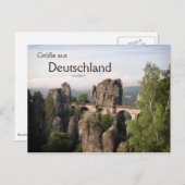 Bastei Bridge in Duitsland tekstbriefkaart Briefkaart (Voorkant / Achterkant)