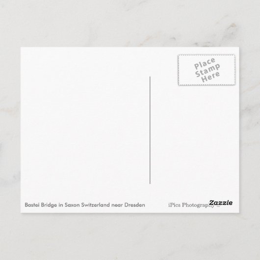 Bastei Bridge in Duitsland tekstbriefkaart Briefkaart (Achterkant)