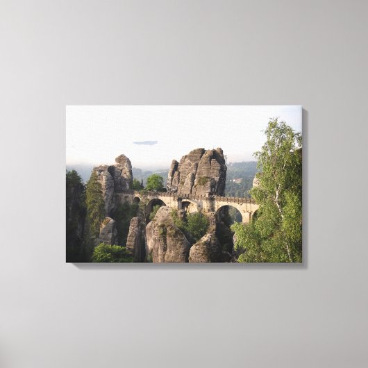 Bastei Bridge in Saksisch Zwitserland canvas (Voorkant)