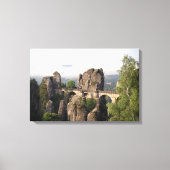 Bastei Bridge in Saksisch Zwitserland canvas Afdruk (Voorkant)