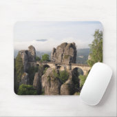 Bastei Bridge in Saxon Zwitserland mousepad Muismat (Met muis)