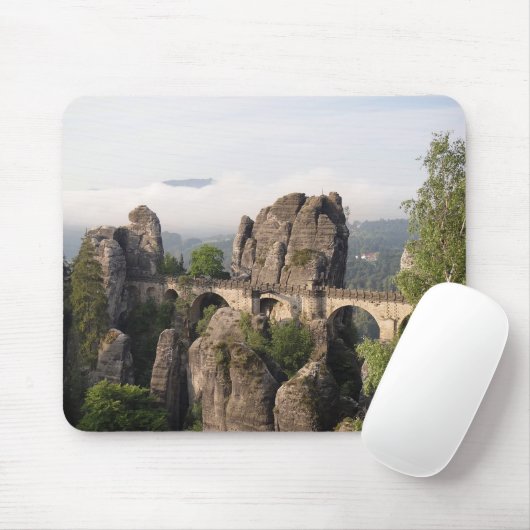 Bastei Bridge in Saxon Zwitserland mousepad Muismat (Met muis)