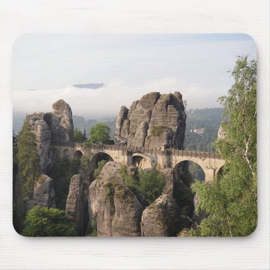 Bastei Bridge in Saxon Zwitserland mousepad Muismat (Voorkant)