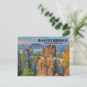 Bastei Bridge Saxon Zwitserland Briefkaart (Staand voorkant)