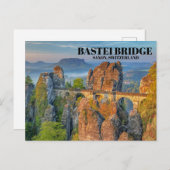 Bastei Bridge Saxon Zwitserland Briefkaart (Voorkant / Achterkant)