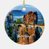Bastei Bridge, Saxon, Zwitserland Keramisch Ornament (Achterkant)