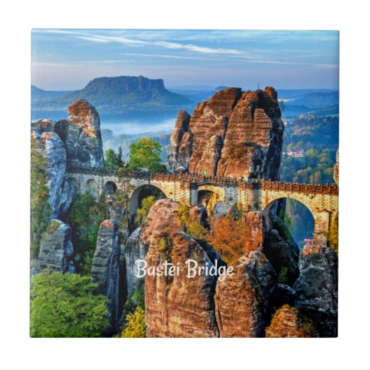 Bastei Bridge, Saxon, Zwitserland Tegeltje (Voorkant)