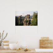 Bastei-brug in Saksisch Zwitserland poster (Keuken)