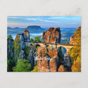 Bastei-brug, Saksen, Zwitserland Briefkaart